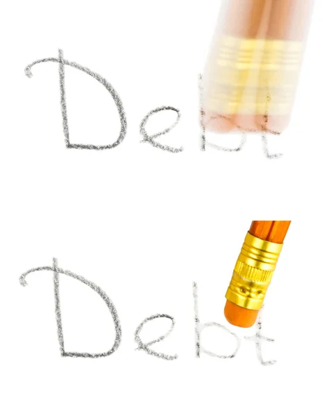 Erasing debt — Stock Photo, Image
