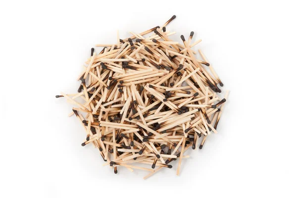 Heap of burnt matches — Stock Photo, Image