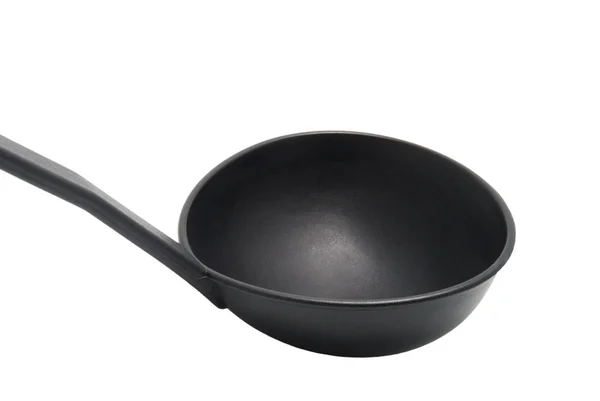 Black plastic ladle — Stock Photo, Image