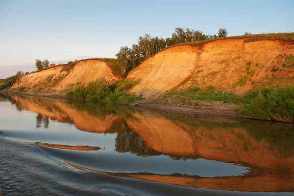 Puesta de sol en el río Irtysh —  Fotos de Stock