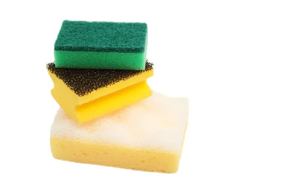 Three various sponges for washing — Stock Photo, Image