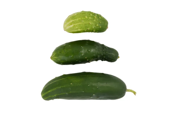 Drei verschiedene Gurken — Stockfoto