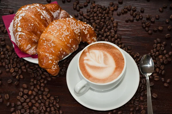 Cappuccino e brioches — Stock Photo, Image