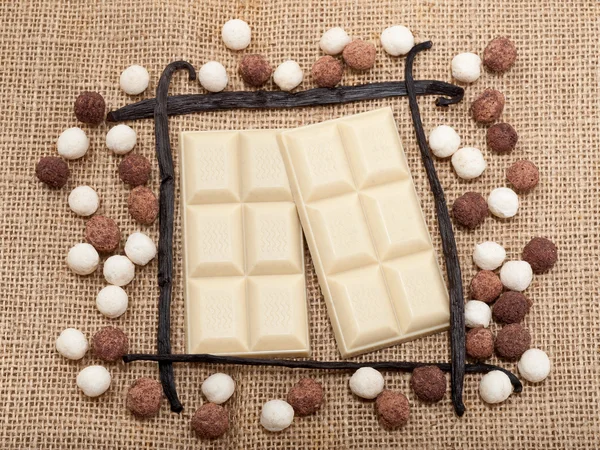 Chocolate e baunilha — Fotografia de Stock