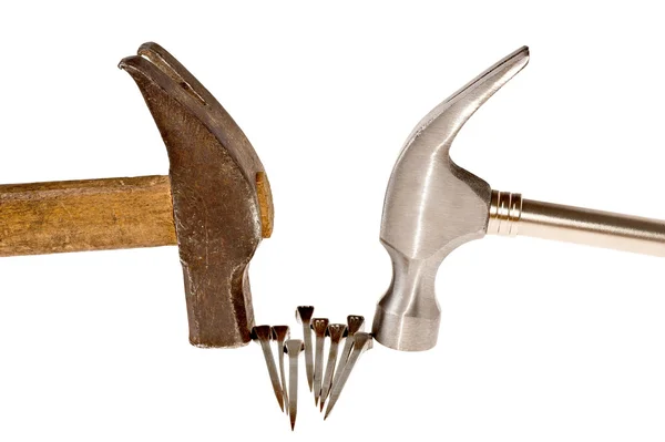 Hammers and nails — Stock Photo, Image