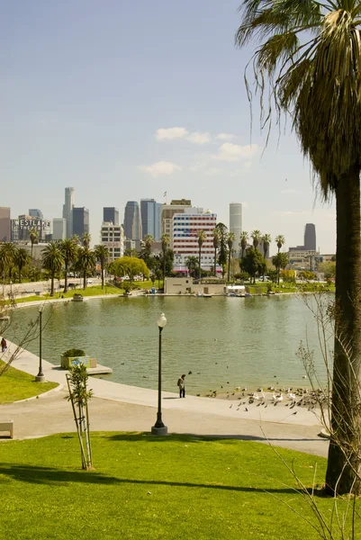 Stock image MacArthur Park and downtown, Los Angeles, Ca