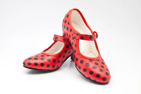 セビリアの水玉赤の靴します。 — ストック写真