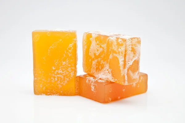 stock image Three bars of glycerine soap