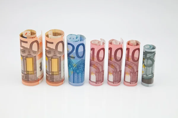 Paper money of different values — Stockfoto