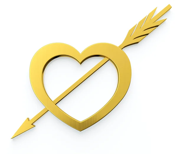 Corazón con flecha — Foto de Stock