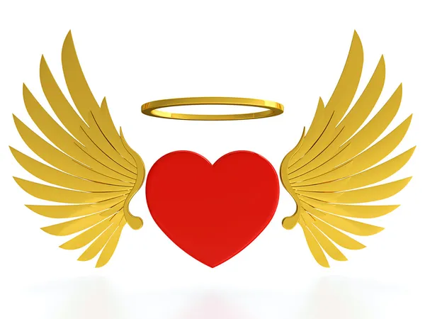 Heart with wings — Stock Photo, Image