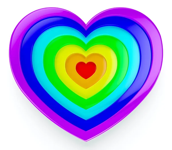 Rainbow heart — Stock Photo, Image