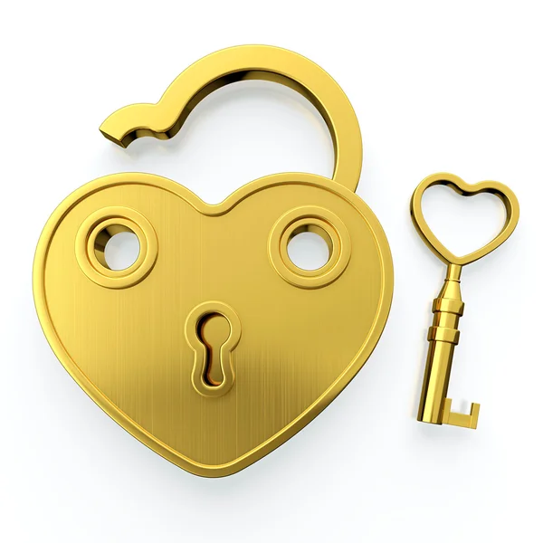 Golden padlock — Stock Photo, Image