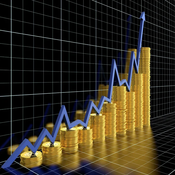 Wykres działalności gospodarczej — Zdjęcie stockowe