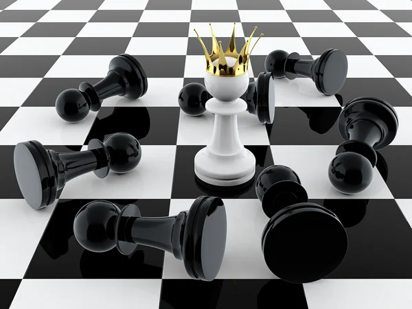 Pawn king — Stock Photo, Image