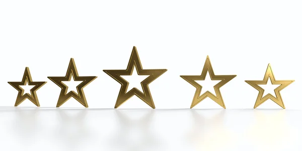 stock image Five golden stars