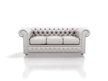 White leather sofa clipart