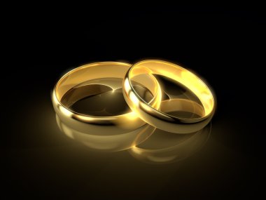 Wedding rings clipart