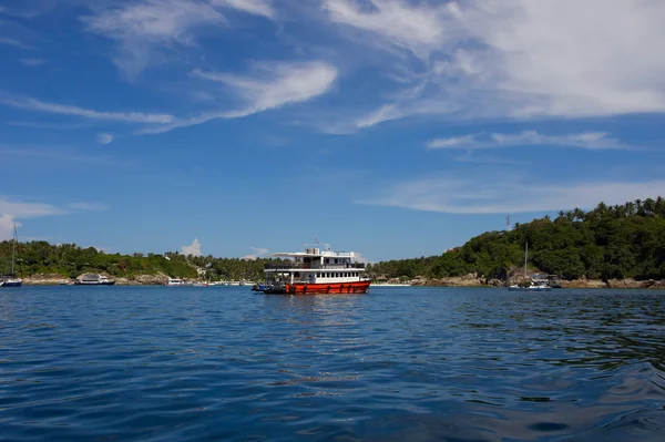 stock image Fishing boat goes