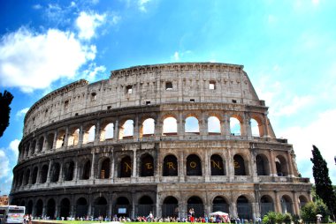 Roman Coliseum facade clipart