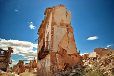 Destroyed building in Belchite clipart