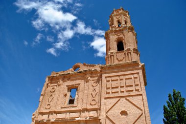 Belchite güneşli bir günde eski