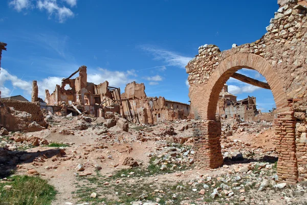Belchite aldeia devastada pela guerra — Fotografia de Stock