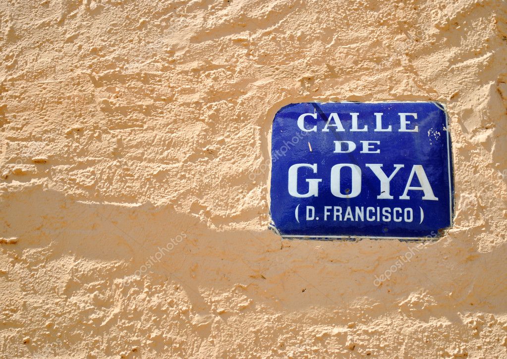 Street sign of Goya in facade Stock Photo by ©danileon2 10438633