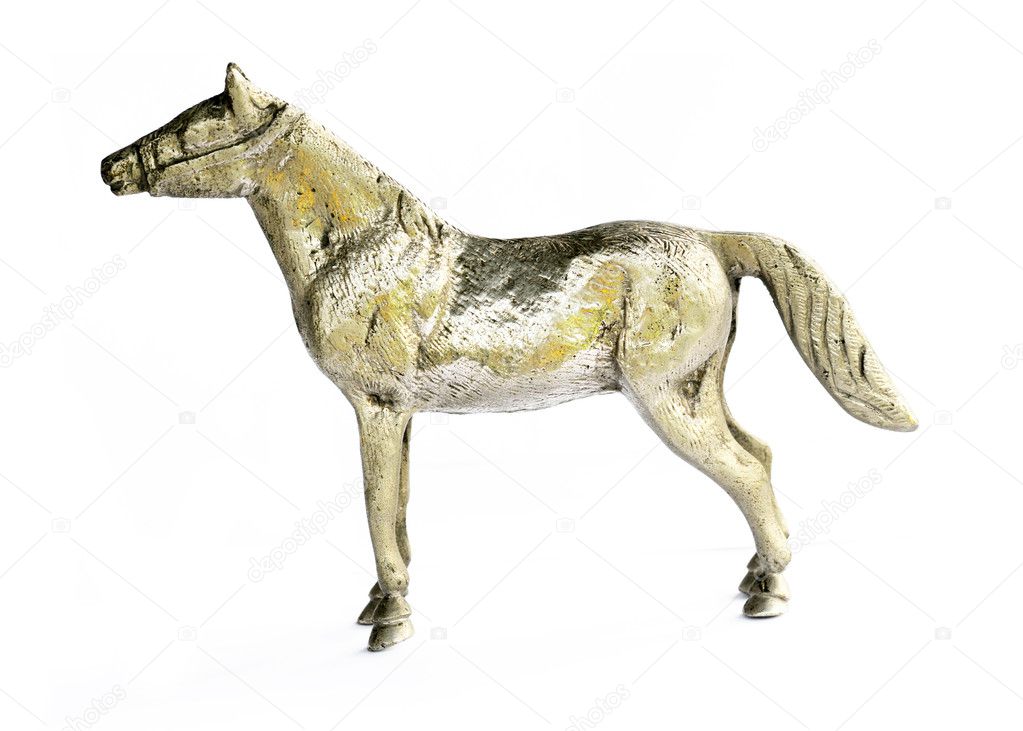 Lovely handcrafted horse against white background