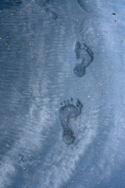 Footsteps in the sand clipart