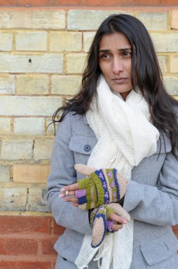 güzel düşünceli Hintli kadın