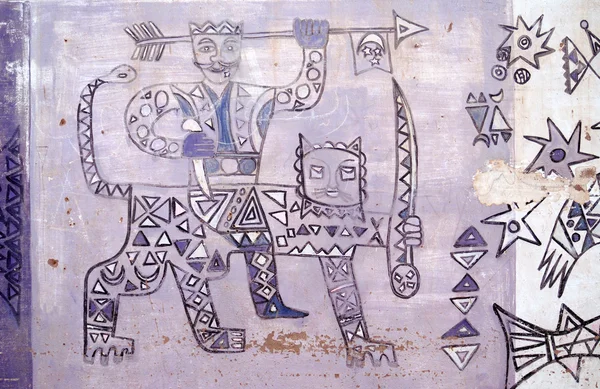 传统埃及墙面装饰 — 图库照片