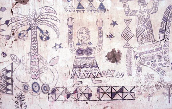 传统埃及墙面装饰 — 图库照片
