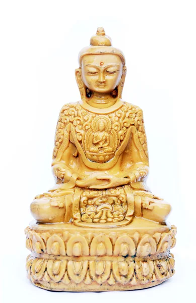 Boeddha tegen witte achtergrond — Stockfoto