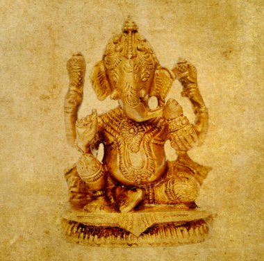 Lovely background image with figure of hindu deity ganesha. very useful design element. clipart