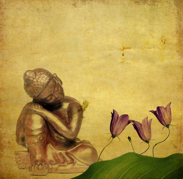Buddha ve flora — Stok fotoğraf