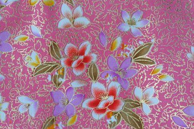 Beautiful batik patterns that become traditional clothes malaysia clipart