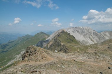 Alp yatay yukarıda lenzerheide, İsviçre