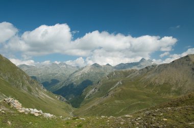 Alp peyzaj engadine Vadisi, İsviçre