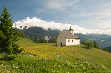 European alpine landscape clipart