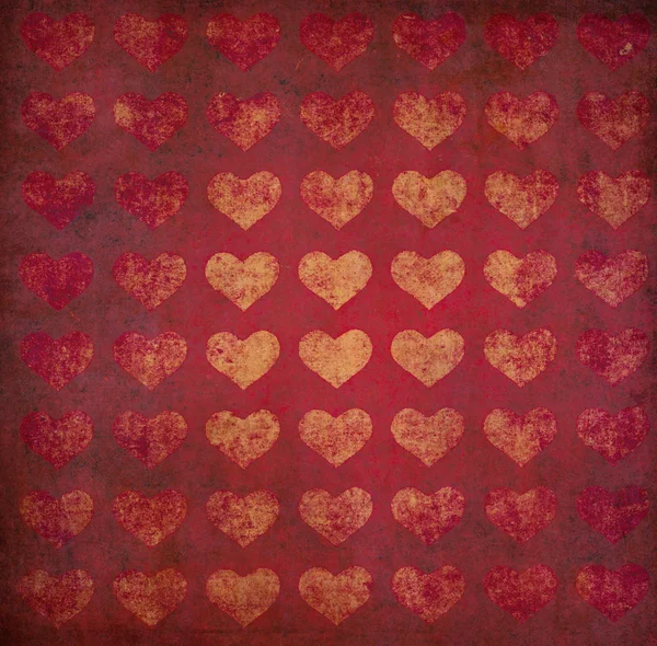 Grunge background with hearts — Stock Photo, Image