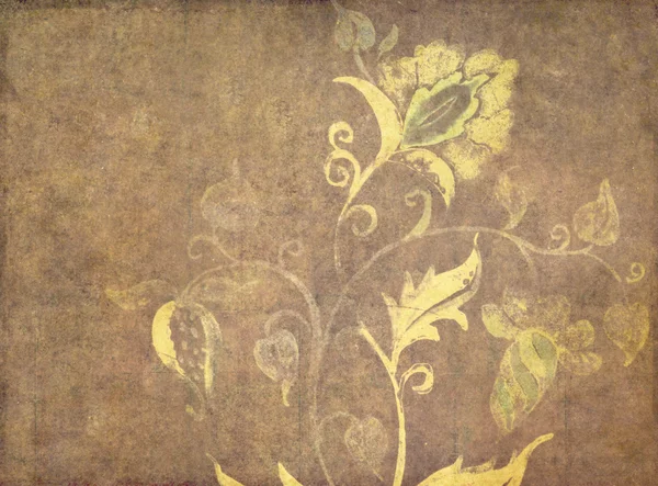 Земляная текстура фона с цветочными элементами — стоковое фото