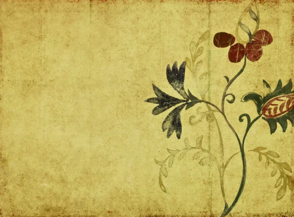 Tekstura tło ziemi z kwiatowymi elementami — Zdjęcie stockowe