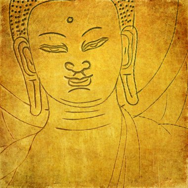 buddha ile çok güzel arka plan resmi. kullanışlı tasarım öğesi.