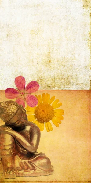 Floral buddha background — Stock Photo, Image