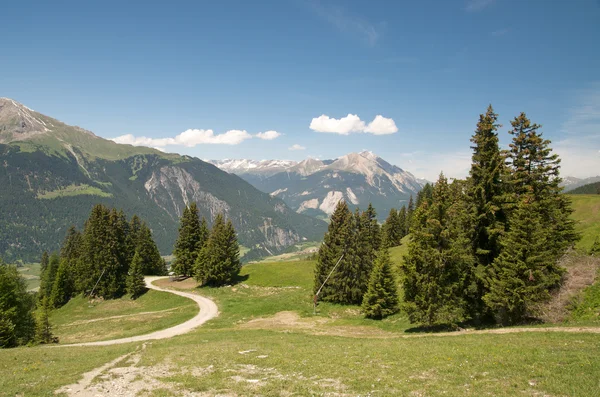 Schweiziskt alplandskap — Stockfoto