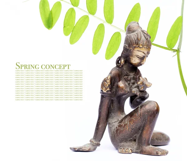 Buda pacífica y flora primaveral —  Fotos de Stock