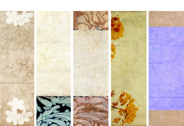 Piękny zestaw bannerów z teksturami ziemi. przydatne elementy — Zdjęcie stockowe