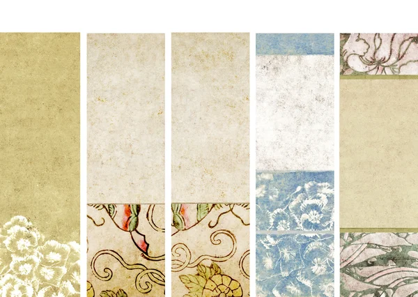 Härlig uppsättning banners med jordnära texturer. användbar designelement — Stockfoto
