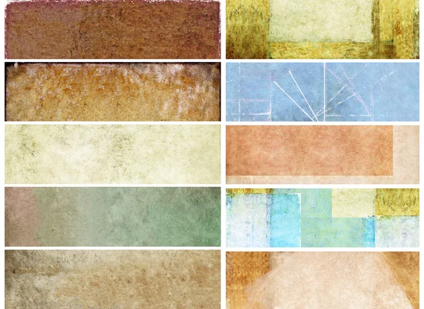Lovely set of banners with interesting textures. useful design elements — Stock Photo, Image